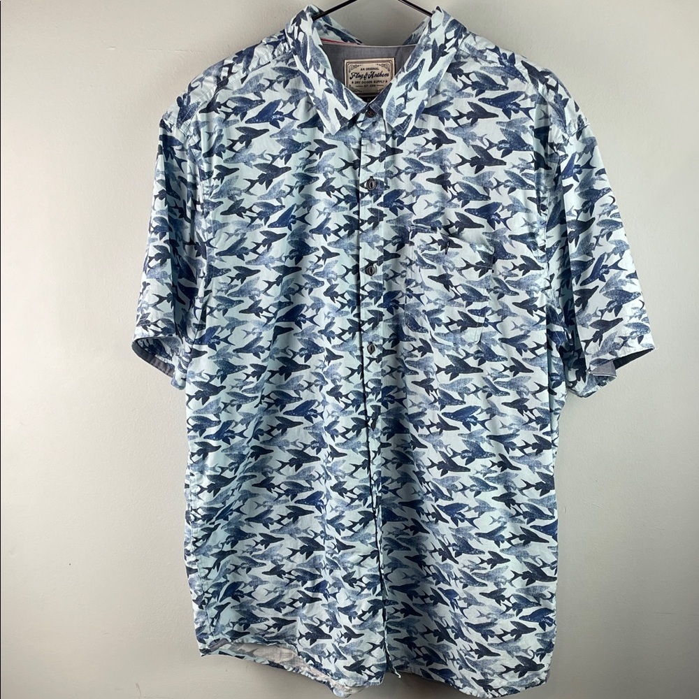 Flag and Anthem Patterned Men's Shirt Size XL